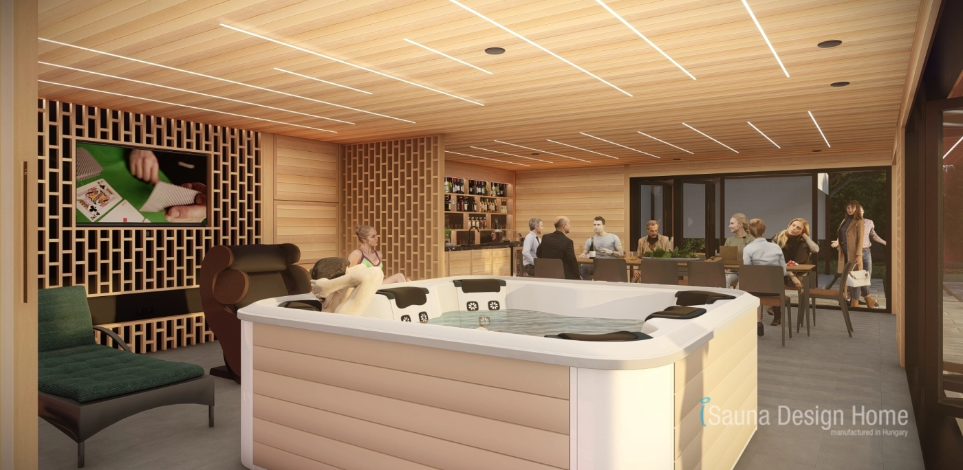 realizácia sauna domu z masívného dreva