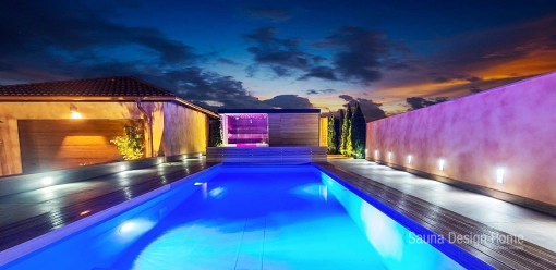 Saunovanie pri západe slnka Saunovanie pri západe slnka