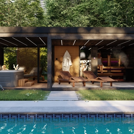 Vonkajšie sauny - Exterierový sauna dom na mieru