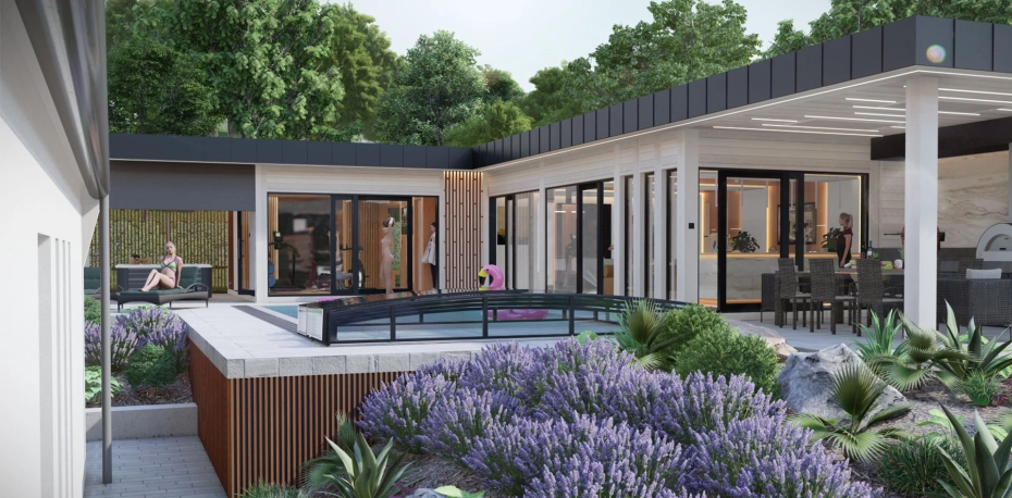  Luxusný vonkajší saunový domček