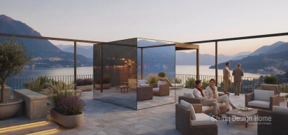 Zrkadlová sklenená sauna