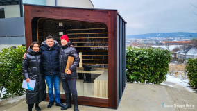 Externý dizajnový saunadom